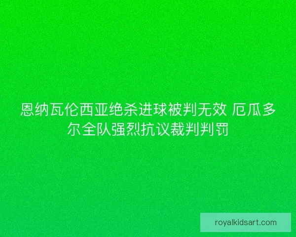 恩纳瓦伦西亚绝杀进球被判无效 厄瓜多尔全队强烈抗议裁判判罚 恩纳瓦伦西亚绝杀进球被判无效 厄瓜多尔全队强烈抗议裁判判罚